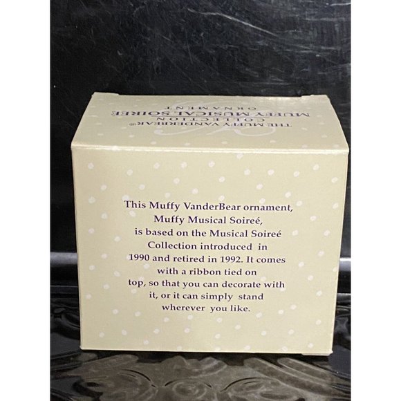 MUFFY VANDERBEAR Christmas Ornament Muffy Musical Soirée Bear Purple - Picture 4 of 4